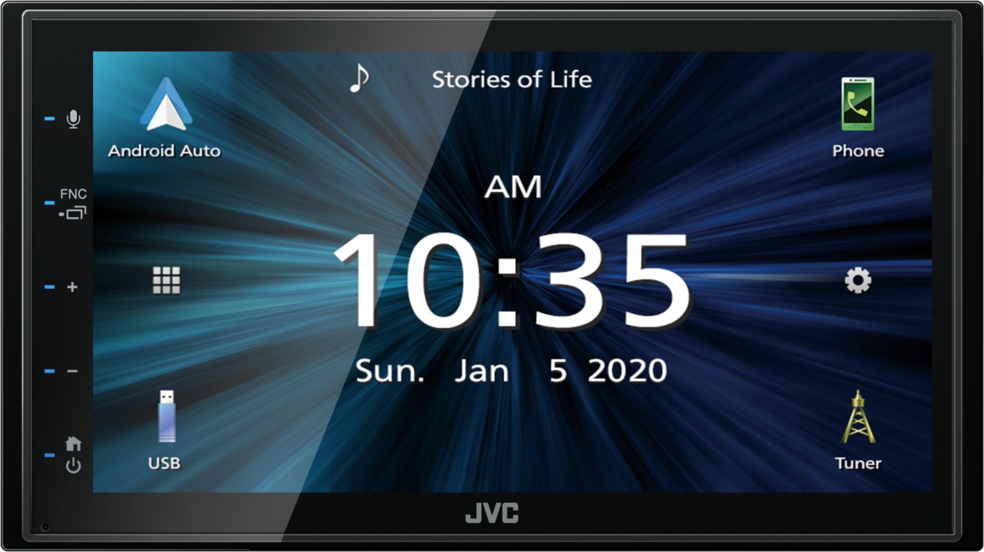 JVC 6.8" Auto and Apple CarPlay Bluetooth Digital Media (DM) Receiver with Rear Camer input and SiriusXM Ready Black KW-M560BT - Best
