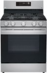 Front Zoom. LG - 5.8 Cu. Ft. Smart Freestanding Gas True Convection Range with EasyClean and AirFry - Stainless Steel.
