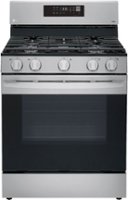 LG - 5.8 Cu. Ft. Smart Freestanding Gas True Convection Range with EasyClean and AirFry - Stainless Steel - Front_Zoom