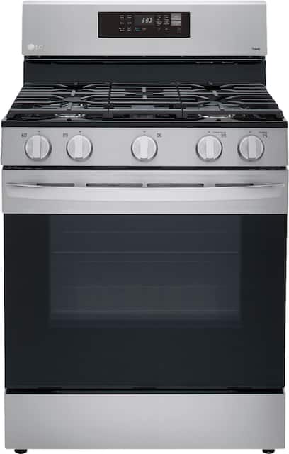 Lg 5 8 Cu Ft Freestanding Single Gas Convection Range With Wideview Window And Airfry Stainless Steel Lrgl5823s Best Buy