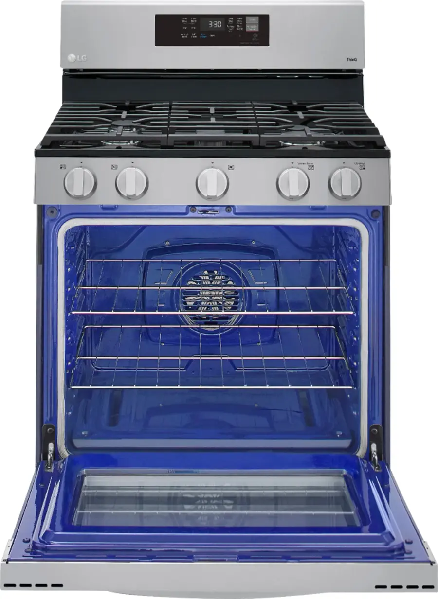 Alt View 14. LG - 5.8 Cu. Ft. Smart Freestanding Gas True Convection Range with EasyClean and AirFry - Stainless Steel.
