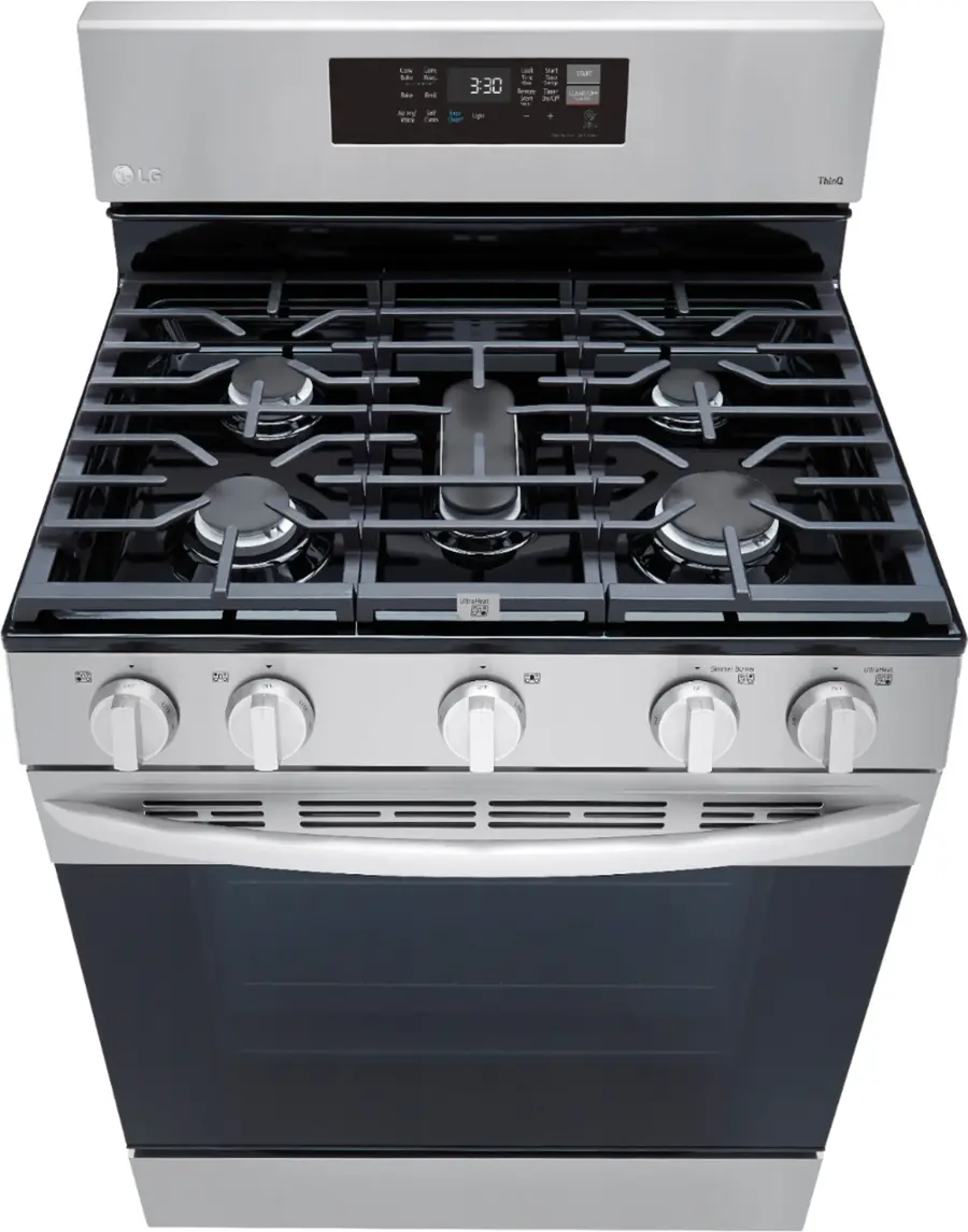Alt View 15. LG - 5.8 Cu. Ft. Smart Freestanding Gas True Convection Range with EasyClean and AirFry - Stainless Steel.