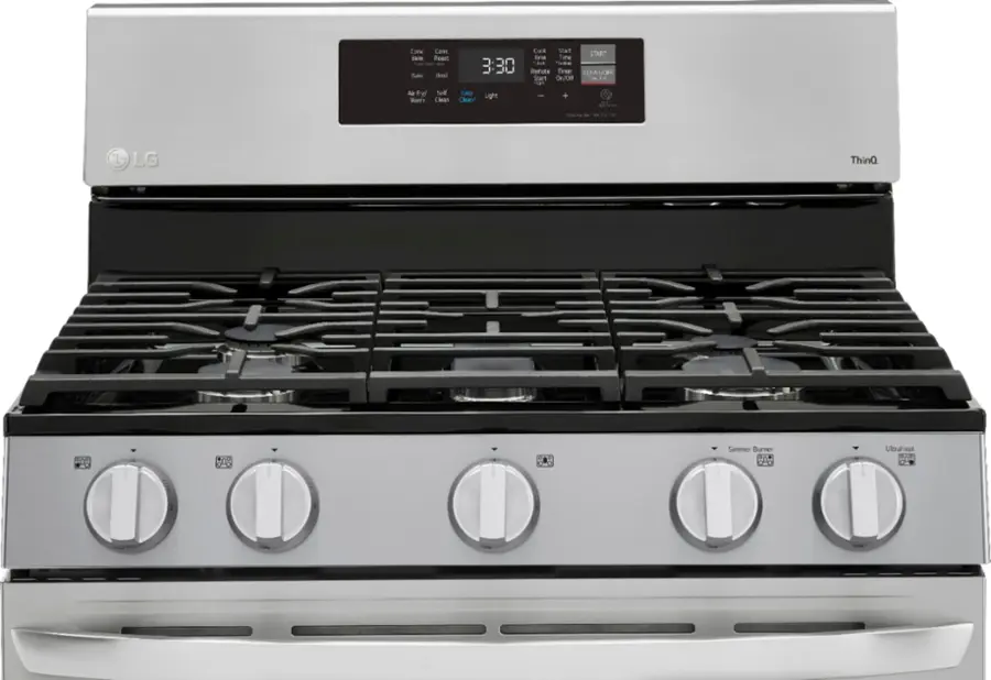 Alt View 18. LG - 5.8 Cu. Ft. Smart Freestanding Gas True Convection Range with EasyClean and AirFry - Stainless Steel.