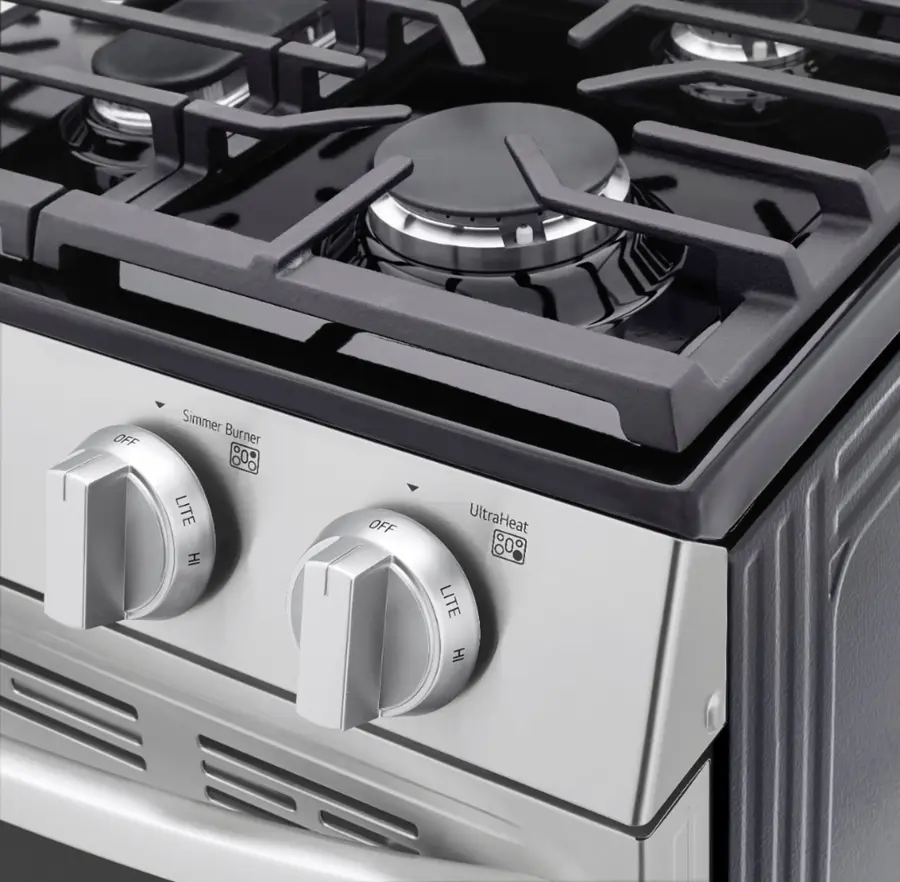 Alt View 19. LG - 5.8 Cu. Ft. Smart Freestanding Gas True Convection Range with EasyClean and AirFry - Stainless Steel.