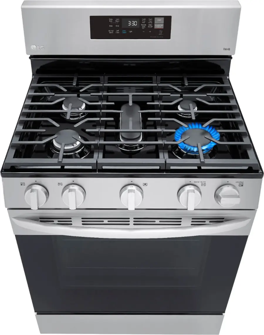 Alt View 20. LG - 5.8 Cu. Ft. Smart Freestanding Gas True Convection Range with EasyClean and AirFry - Stainless Steel.