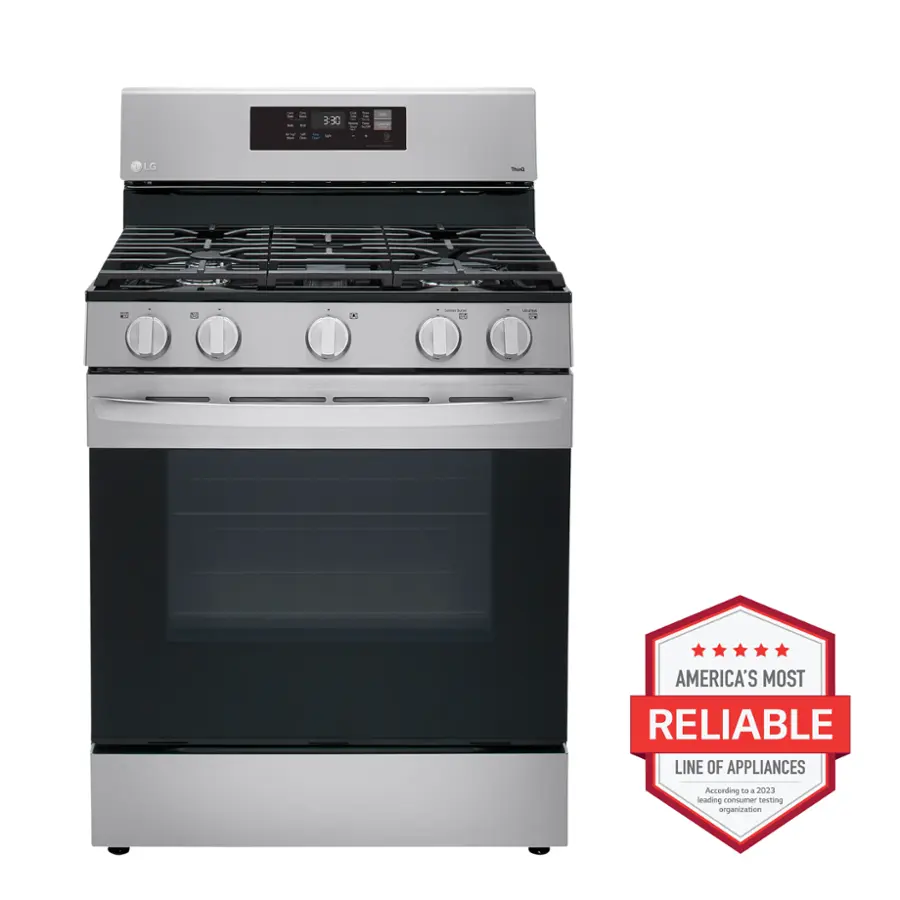 Gas ranges are known for their efficiency and performance. They are designed to provide consistent heat and even cooking, making them a popular choice for many home cooks. In the image, a gas range is shown with a stainless steel finish, which is both stylish and durable. The range features a large oven with a stove top, making it suitable for a variety of cooking tasks. The stainless steel finish not only adds to the visual appeal of the appliance but also ensures that it is easy to clean and maintain. Overall, gas ranges are a reliable and versatile option for those who want a high-quality cooking appliance in their kitchen.