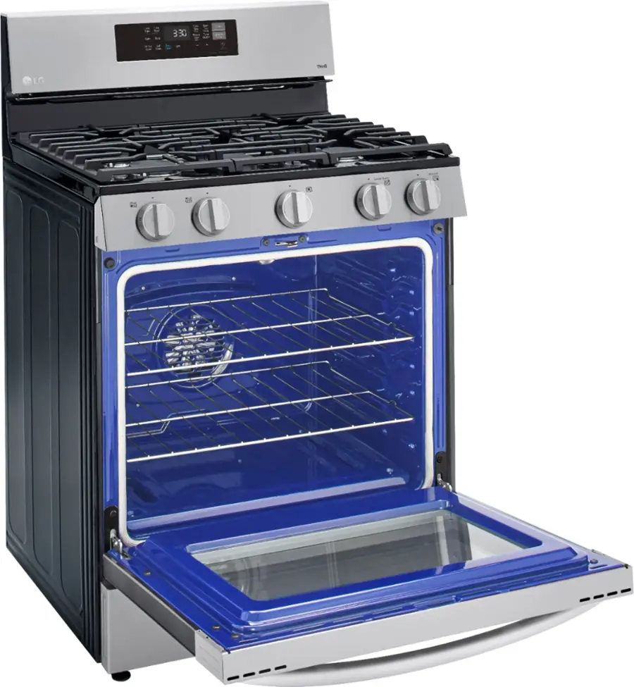 Alt View 25. LG - 5.8 Cu. Ft. Smart Freestanding Gas True Convection Range with EasyClean and AirFry - Stainless Steel.