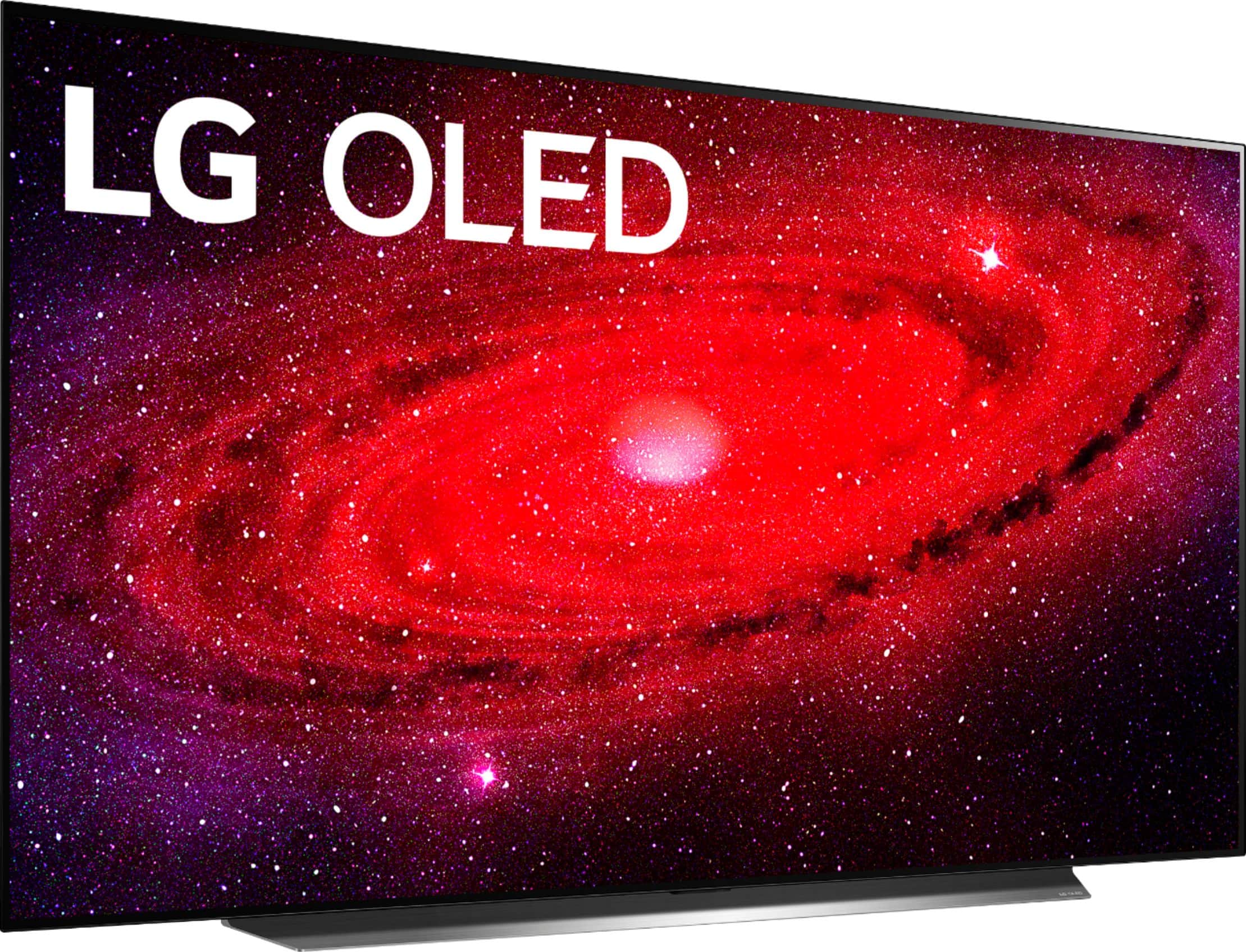 Angle. LG - 77" Class CX Series OLED 4K UHD Smart webOS TV - Silver.