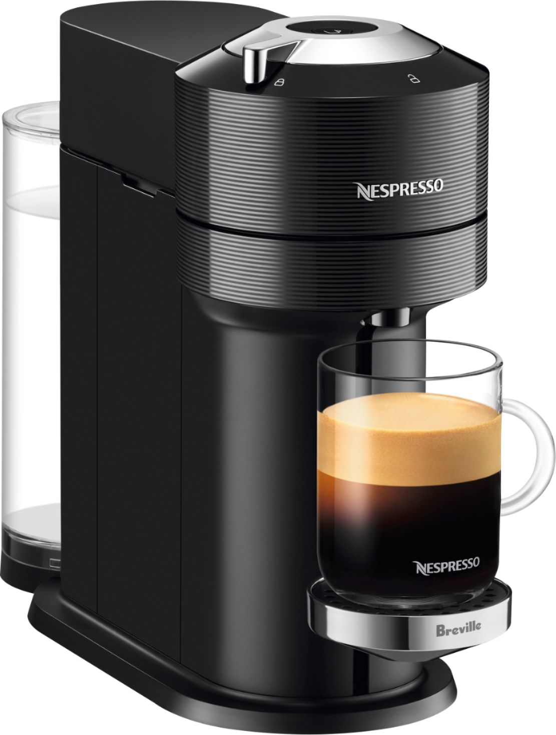 Angle View: Hamilton Beach - Espresso Machine with 15 Bars of Pressure and Milk Frother - Black