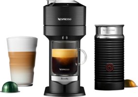 Nespresso - Vertuo Next Premium Classic Black by Breville with Aeroccino3 - Classic Black - Front_Zoom