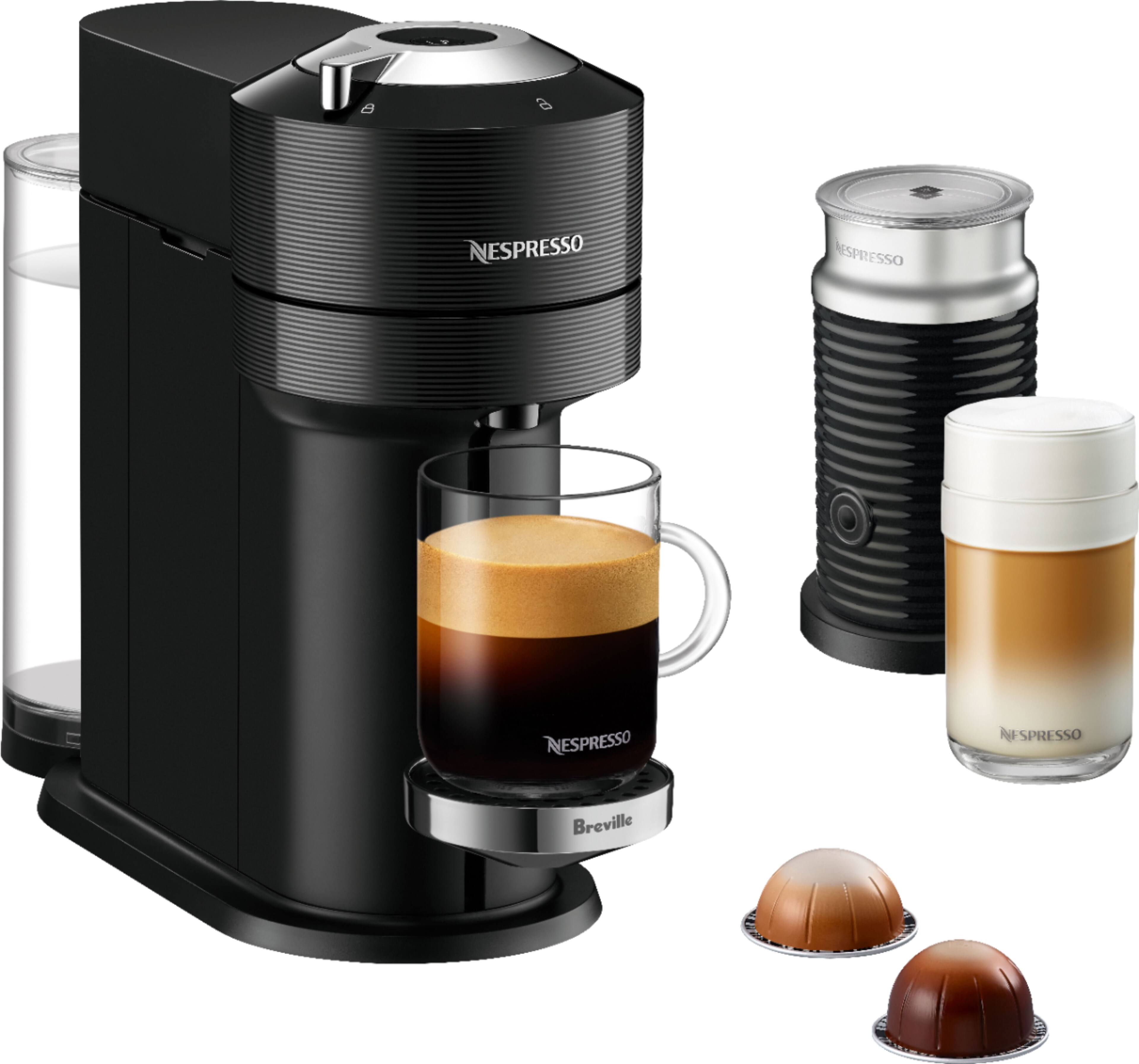 Alt View 12. Nespresso - Vertuo Next Premium by Breville with Aeroccino3 - Classic Black.