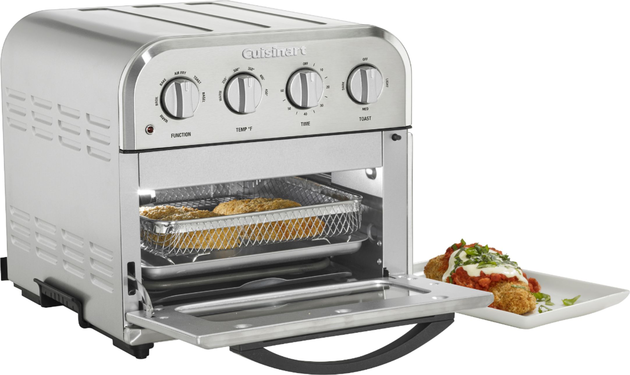 Air Fryer + Convection Toaster Oven by Cuisinart, 7-1 Oven with Bake,  Grill, Broil & Warm Options, Stainless Steel, TOA-60