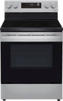 LG - 6.3 Cu. Ft. Smart Freestanding Electric Range with EasyClean and WideView Window - Stainless Steel - Front_Zoom