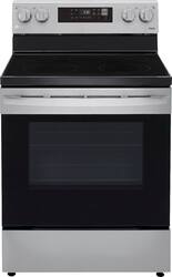 LG - 6.3 Cu. Ft. Smart Freestanding Electric Range with EasyClean and WideView Window - Stainless Steel - Front_Zoom