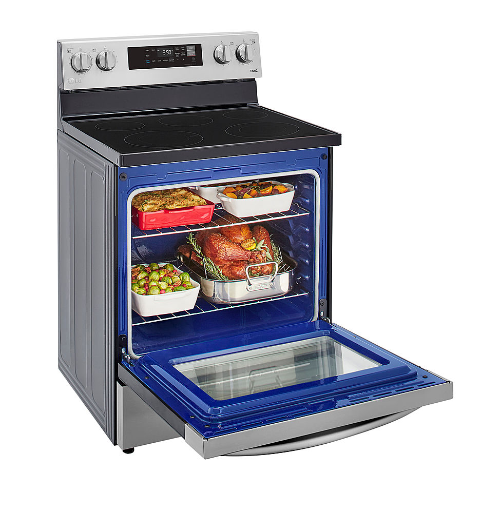 Alt View 11. LG - 6.3 Cu. Ft. Smart Freestanding Electric Range with EasyClean and WideView Window - Stainless Steel.