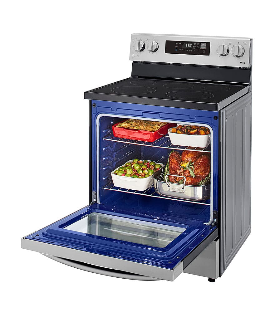 Alt View 13. LG - 6.3 Cu. Ft. Smart Freestanding Electric Range with EasyClean and WideView Window - Stainless Steel.