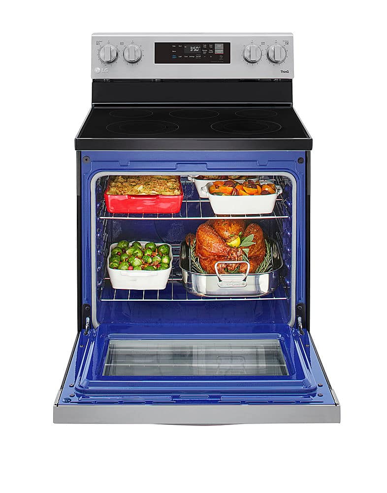 Alt View 14. LG - 6.3 Cu. Ft. Smart Freestanding Electric Range with EasyClean and WideView Window - Stainless Steel.