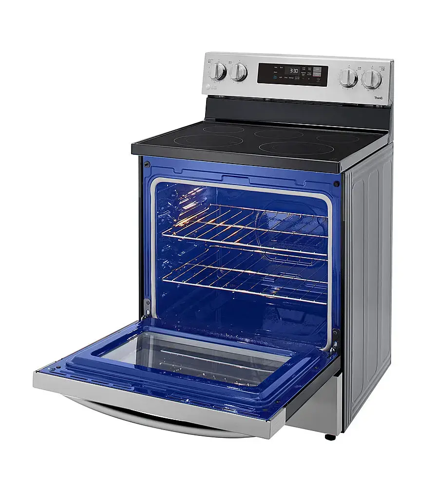 Alt View 16. LG - 6.3 Cu. Ft. Smart Freestanding Electric Range with EasyClean and WideView Window - Stainless Steel.