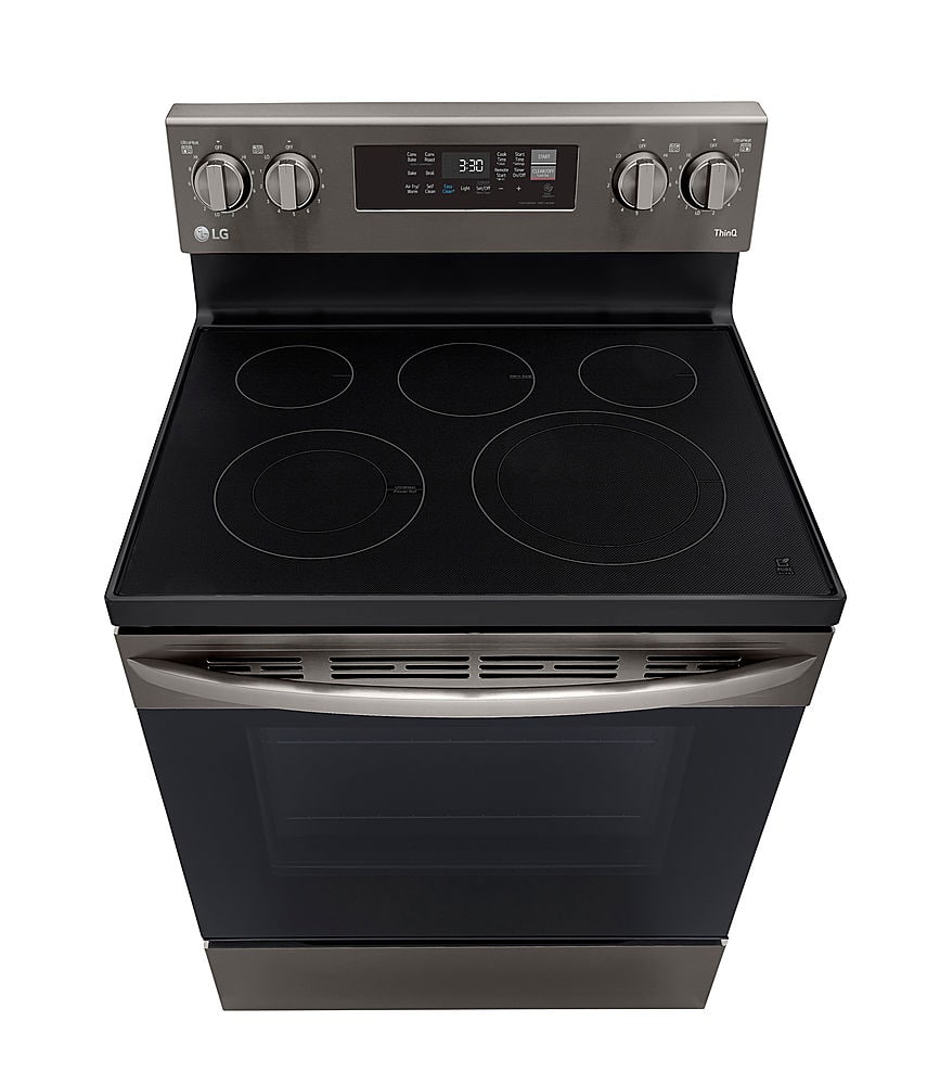 Alt View 15. LG - 6.3 Cu. Ft. Smart Freestanding Electric Convection Range with Easy Clean, Air Fry and WideView Window - Black Stainless Steel.