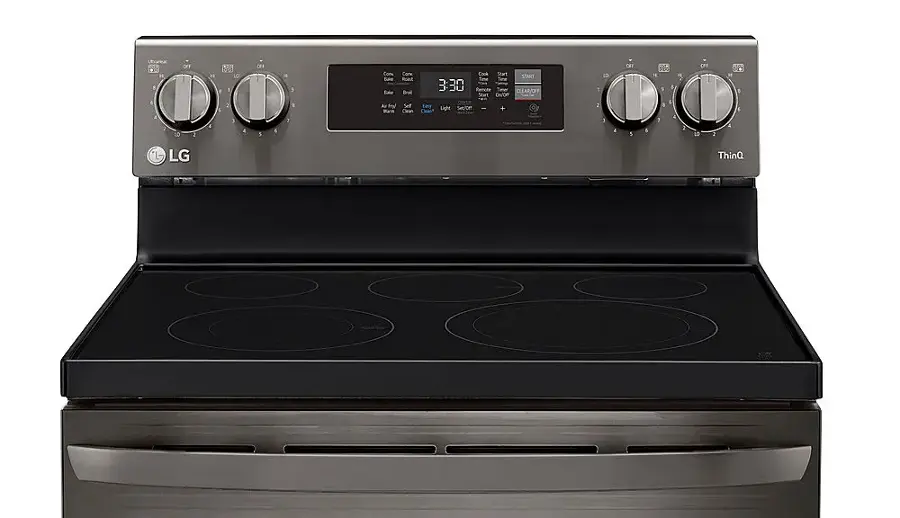 Alt View 18. LG - 6.3 Cu. Ft. Smart Freestanding Electric Convection Range with Easy Clean, Air Fry and WideView Window - Black Stainless Steel.