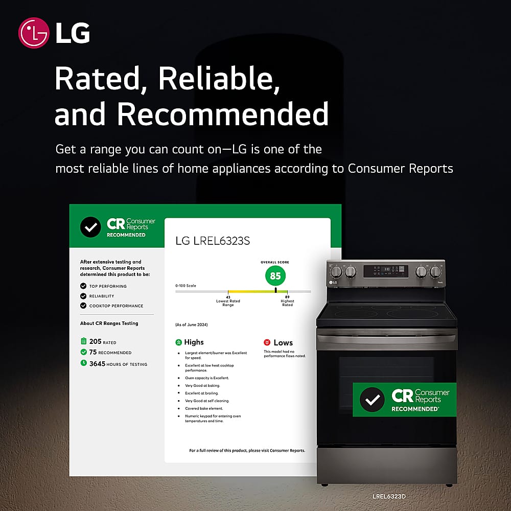 LG – 6.3 Cu. Ft. Smart Freestanding Electric Convection Range with Easy Clean, Air Fry and WideView Window – Black Stainless Steel Sansujyuku sansujyuku.com