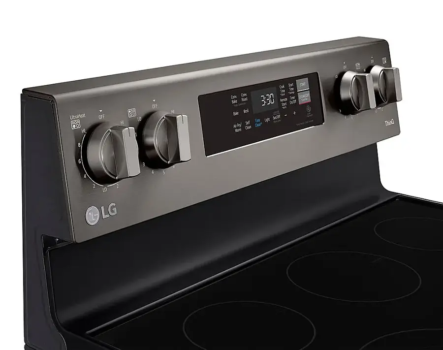 Alt View 26. LG - 6.3 Cu. Ft. Smart Freestanding Electric Convection Range with Easy Clean, Air Fry and WideView Window - Black Stainless Steel.