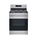 LG - 5.8 Cu. Ft. Smart Freestanding Gas Range with EasyClean and WideView Window - Stainless Steel