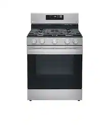 LG - 5.8 Cu. Ft. Smart Freestanding Gas Range with EasyClean and WideView Window - Stainless Steel - Front_Zoom