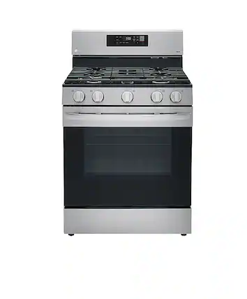 Front. LG - 5.8 Cu. Ft. Freestanding Gas Range with EasyClean and WideView Window - Stainless Steel.