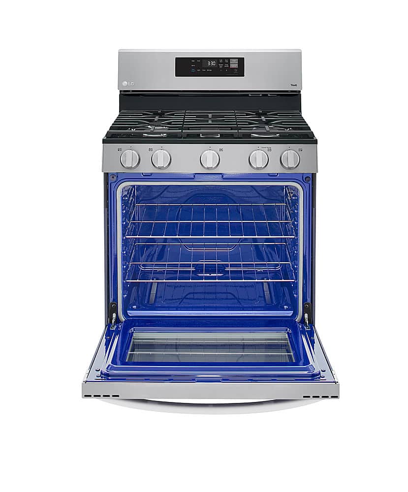 Alt View 12. LG - 5.8 Cu. Ft. Freestanding Gas Range with EasyClean and WideView Window - Stainless Steel.