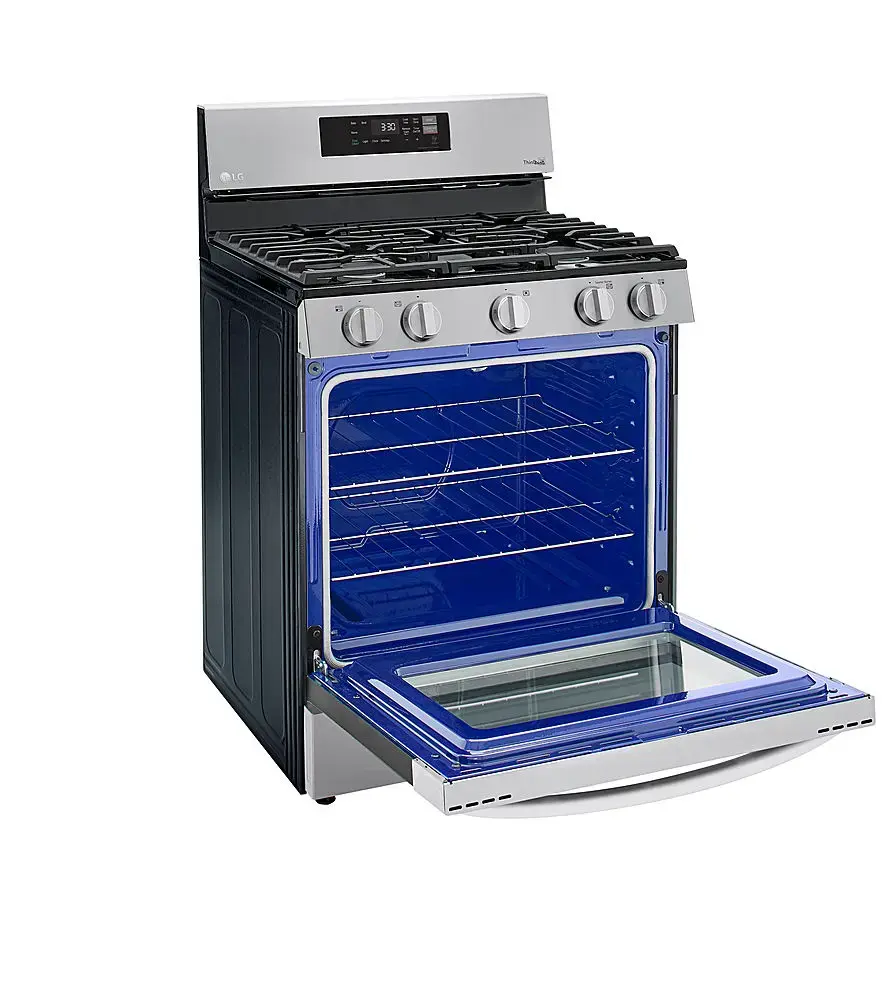 Alt View 13. LG - 5.8 Cu. Ft. Freestanding Gas Range with EasyClean and WideView Window - Stainless Steel.