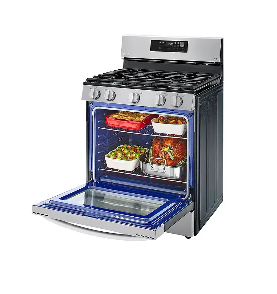 Alt View 15. LG - 5.8 Cu. Ft. Freestanding Gas Range with EasyClean and WideView Window - Stainless Steel.