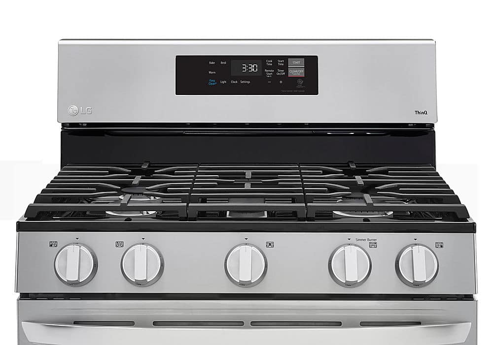 Alt View 22. LG - 5.8 Cu. Ft. Freestanding Gas Range with EasyClean and WideView Window - Stainless Steel.