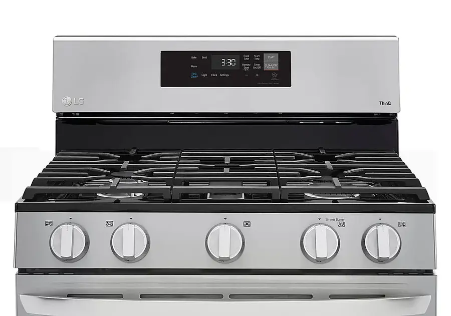Alt View 22. LG - 5.8 Cu. Ft. Freestanding Gas Range with EasyClean and WideView Window - Stainless Steel.
