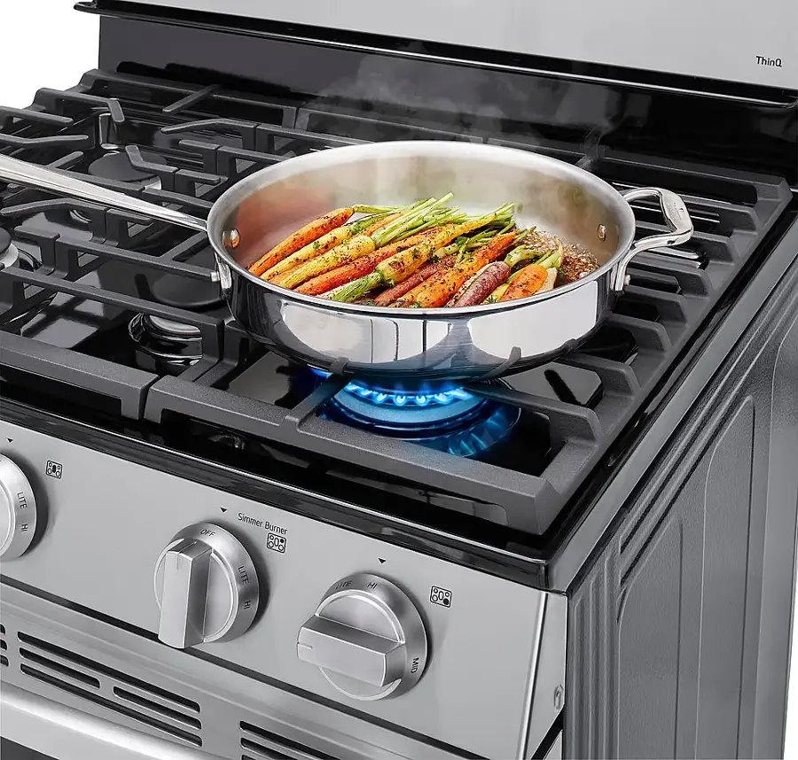 Alt View 23. LG - 5.8 Cu. Ft. Freestanding Gas Range with EasyClean and WideView Window - Stainless Steel.