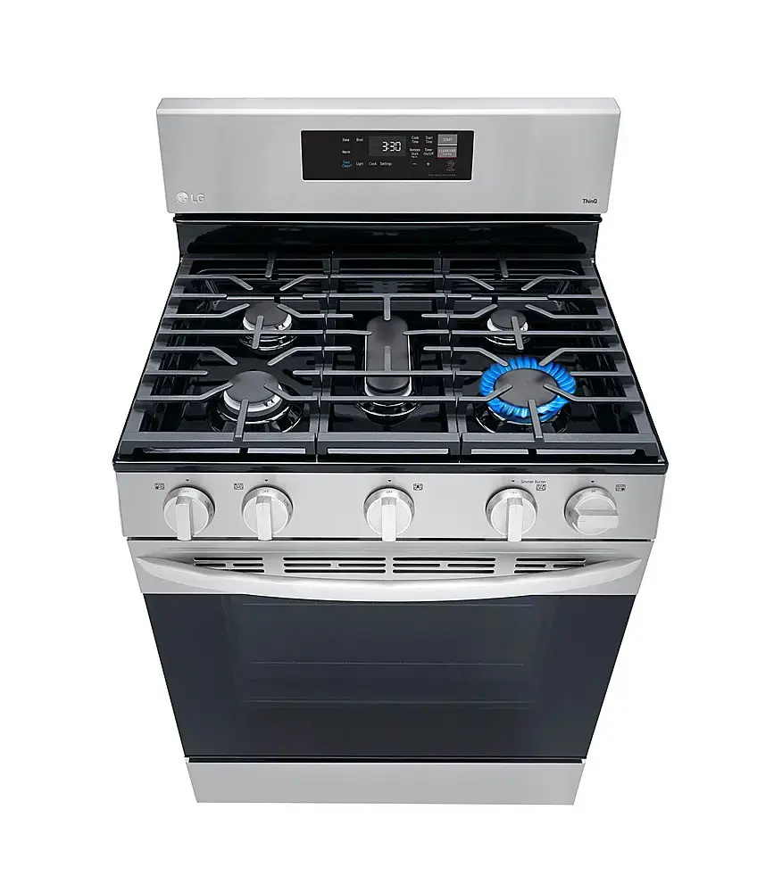 Alt View 26. LG - 5.8 Cu. Ft. Freestanding Gas Range with EasyClean and WideView Window - Stainless Steel.