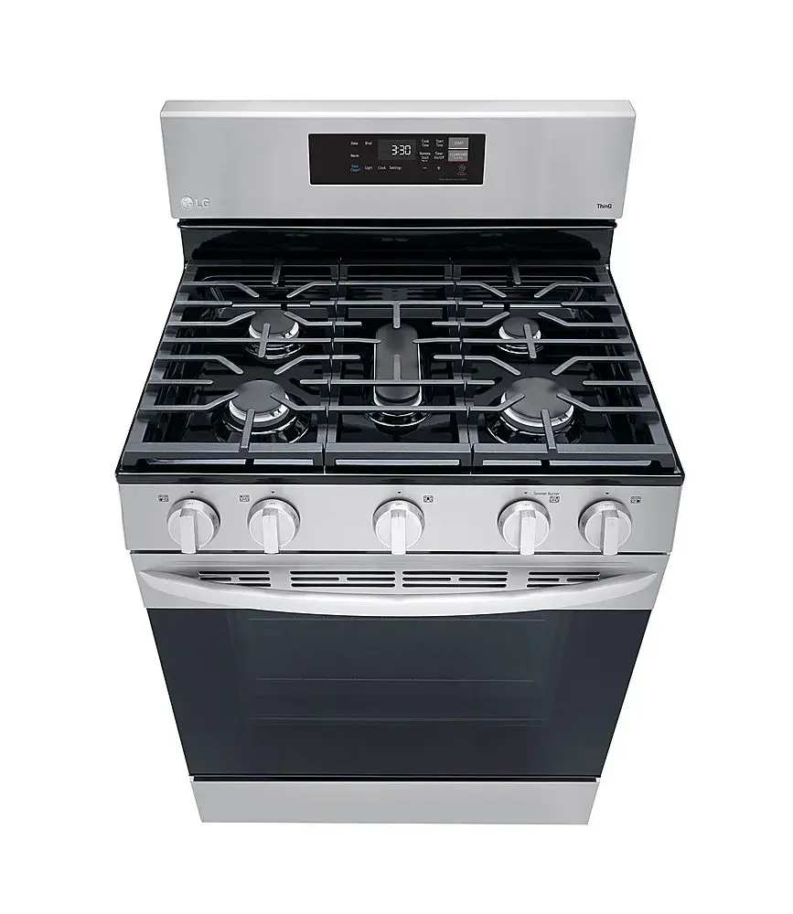Alt View 27. LG - 5.8 Cu. Ft. Freestanding Gas Range with EasyClean and WideView Window - Stainless Steel.