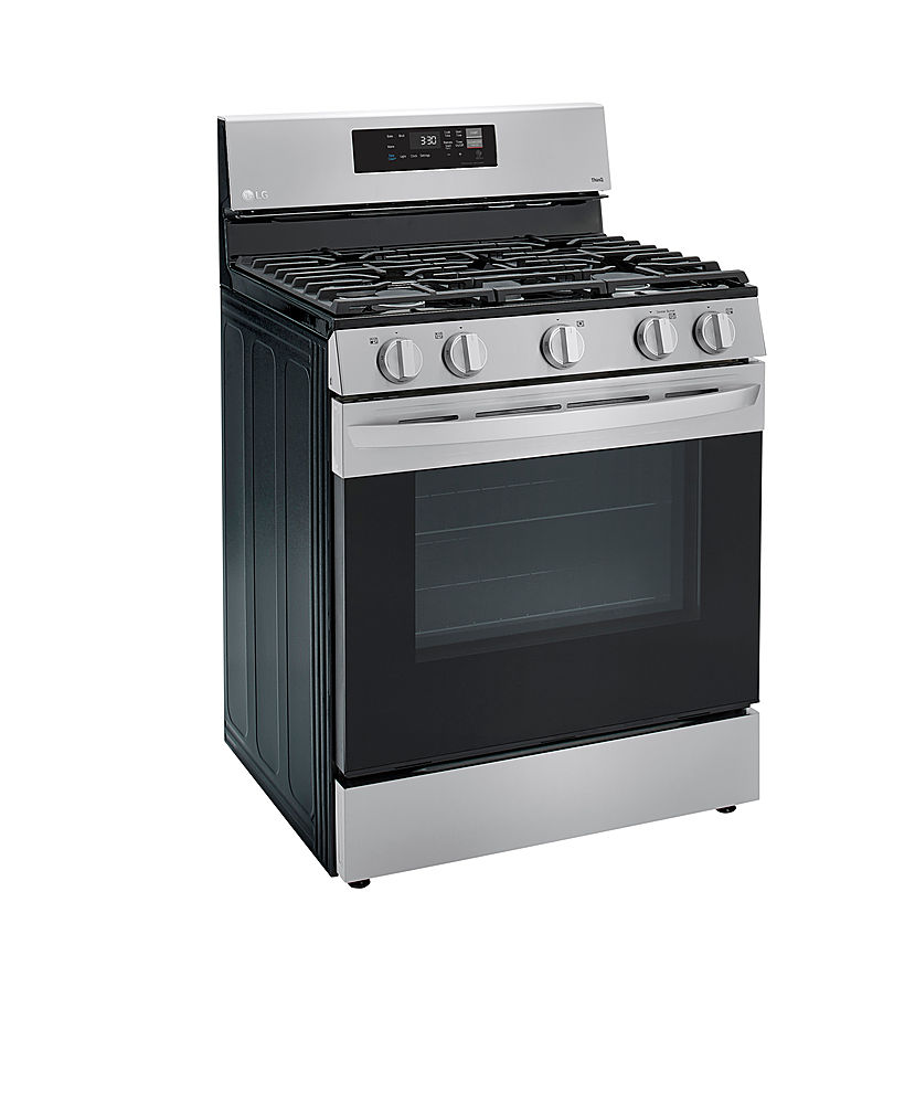 LG 5.8 Cu. Ft. Smart Freestanding Gas True Convection Range with EasyClean  and InstaView Black Stainless Steel LRGL5825D - Best Buy