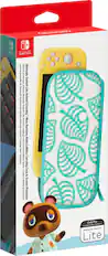 Angle. Nintendo - Animal Crossing: New Horizons Aloha Edition Carrying Case and Screen Protector for Nintendo Switch Lite.
