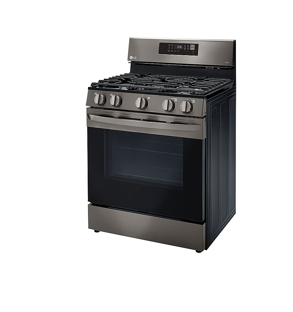 Angle View: Frigidaire - Gallery Series 27" Double Electric Wall Oven with Built-In Microwave - Black stainless steel