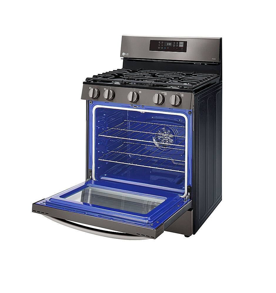 Alt View 13. LG - 5.8 Cu. Ft. Smart Freestanding Gas True Convection Range with EasyClean and AirFry - PrintProof Black Stainless Steel.