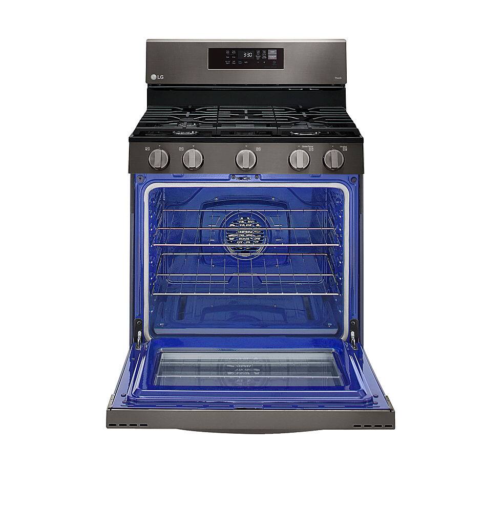 Alt View 21. LG - 5.8 Cu. Ft. Smart Freestanding Gas True Convection Range with EasyClean and AirFry - PrintProof Black Stainless Steel.