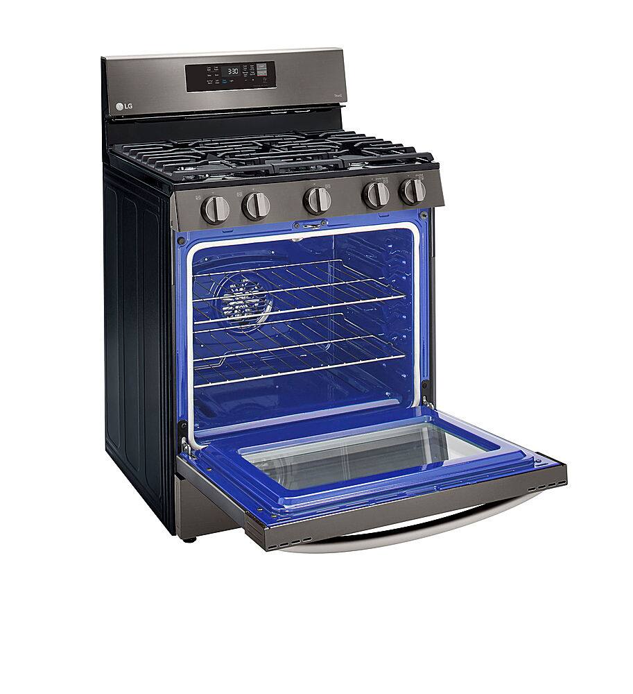 Alt View 24. LG - 5.8 Cu. Ft. Smart Freestanding Gas True Convection Range with EasyClean and AirFry - PrintProof Black Stainless Steel.