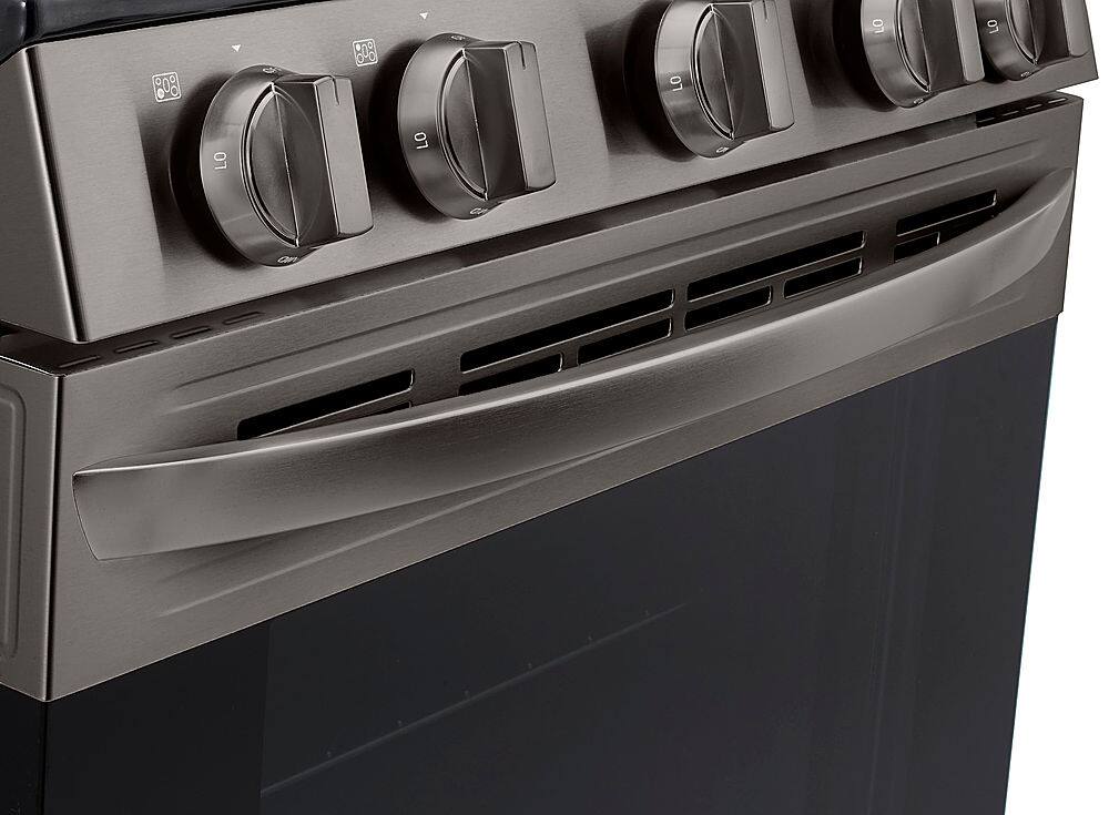 Alt View 30. LG - 5.8 Cu. Ft. Smart Freestanding Gas True Convection Range with EasyClean and AirFry - PrintProof Black Stainless Steel.