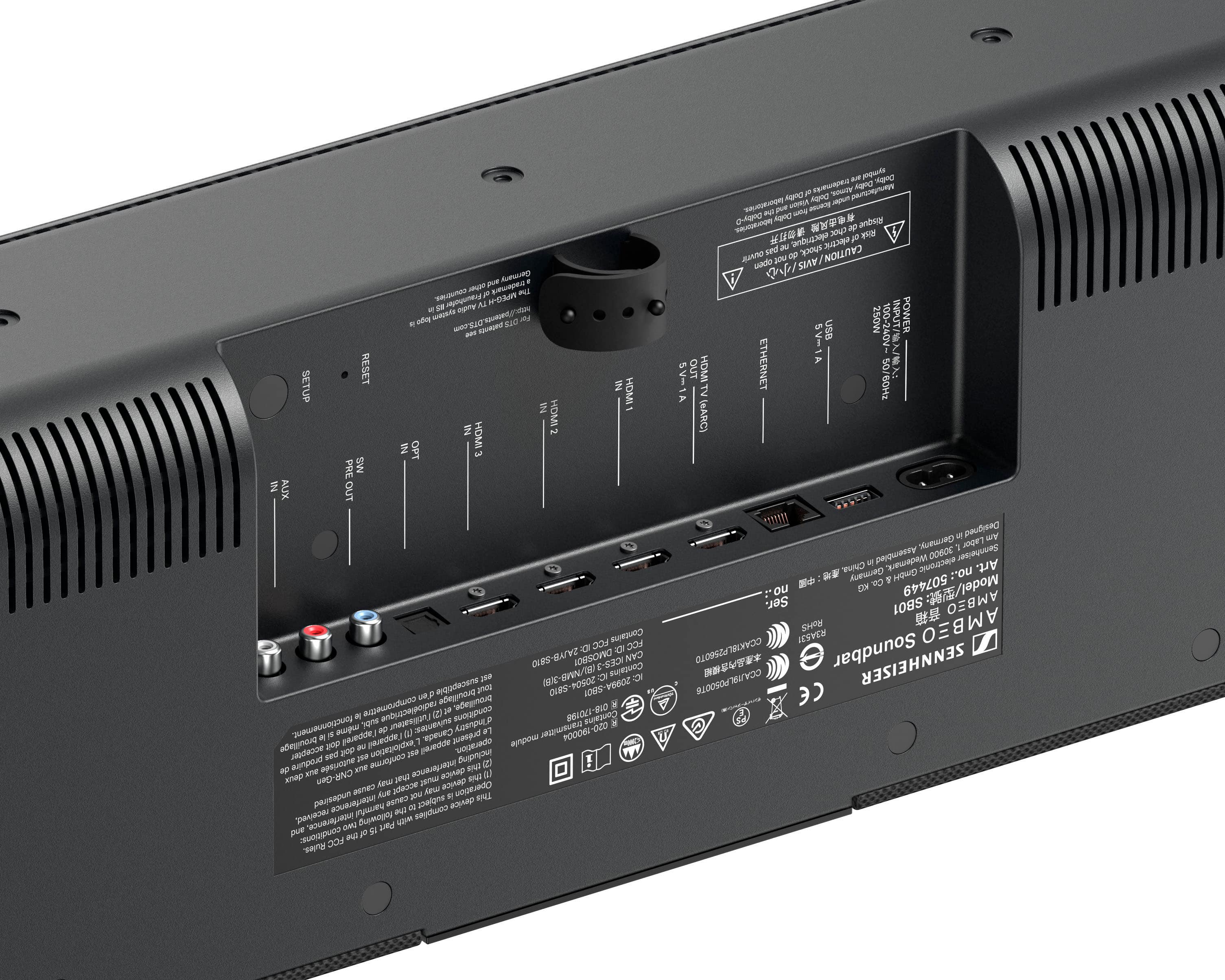 Alt View 11. Sennheiser - AMBEO Soundbar | Max 5.1.4 Channel with Dolby Atmos/DTS:X - Black.