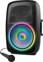 ION Audio - Total PA Glow 3- High Power Bluetooth PA System with Lights - Black - Front_Zoom