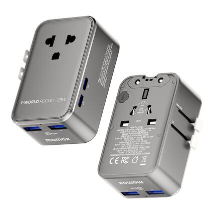 1-WORLD POCKET 25W
MODEL: LEAU
Max 100W x 100-250V~1 T
RATICE 50/60Hz
100-250V
PORT OUTPUT
300M
SN:CLL
15.0W
SS-C1/C2
5.0V-3.0A
12.0V-2.08A
25.0W
90V-27
LA
25.0W
PPS
NOVT
1.0V/2.5A
5.0V/3.0A
7.5 OW
USD-A
T042
18.0W
ROW
12.0V/2.50
9.0V-2.0A
10.0V/2
SSO
OUTPUT MODE
CC2+ MULTI-PORT
17.0W
IMA
SAU
OV-34A
TOTAL DC OUTPUT
25.0W
MADE IN CHINA
DESIGNED BY MOMAXLAB
CE
UK