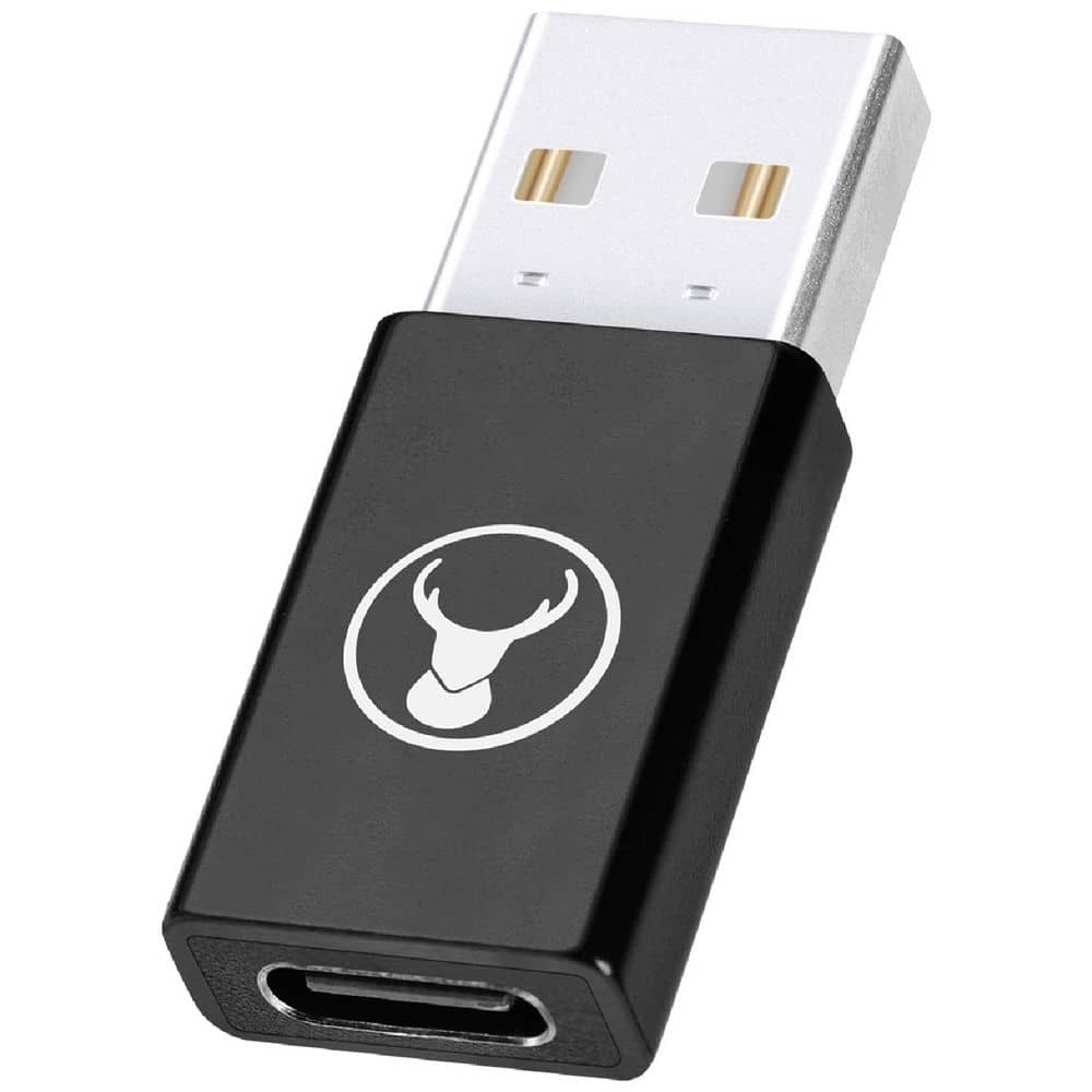 Front. Bonelk - BonElk Compact USB-A to USB-C 3.0 Adapter - Black - Black.