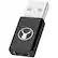 Front. Bonelk - BonElk Compact USB-A to USB-C 3.0 Adapter - Black - Black.