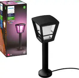 Philips - Hue Econic Outdoor Pathway Light Extension - White and Color Ambiance